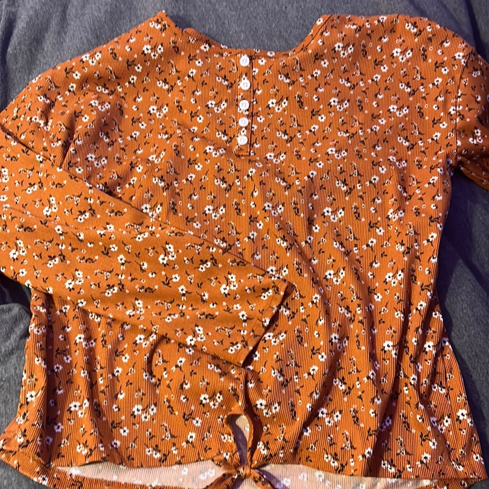 Orange flower long sleeve xxl in girls